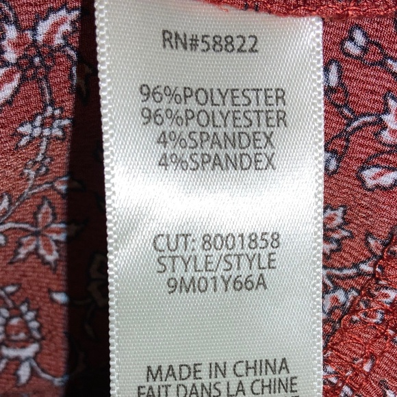 MAX STUDIO Ditzy Floral Balloon sleeve Tiered Peasant Dress Sz XL New - Picture 11 of 12